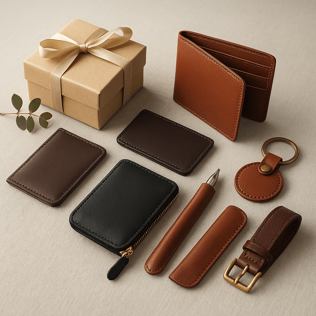 Individuelle Leder-Geschenksets